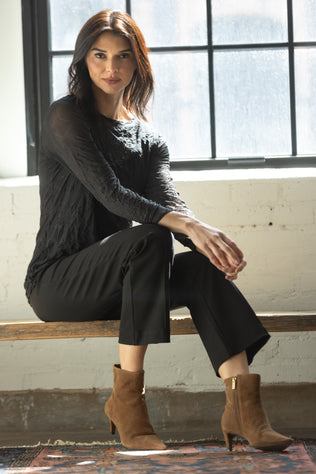 Crinkle Mesh Layering Tee