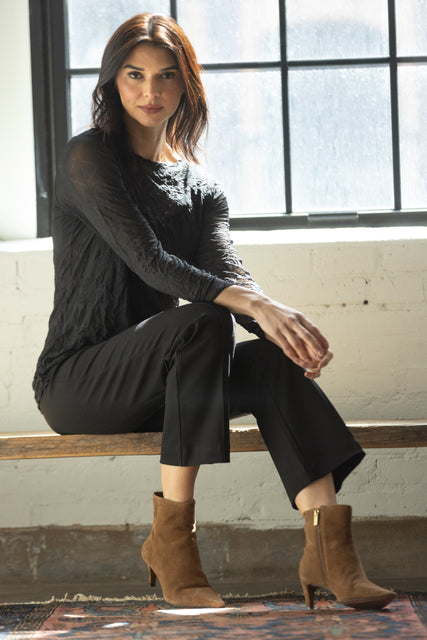 Crinkle Mesh Layering Tee