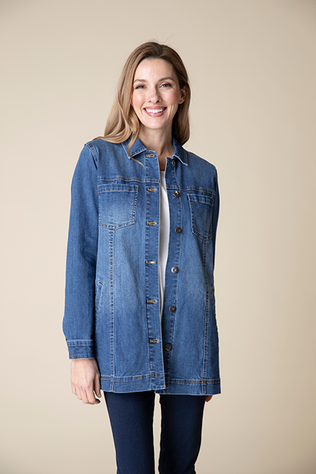 Stretch Denim Boyfriend Jacket