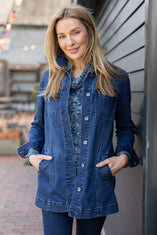 Stretch Denim Boyfriend Jacket
