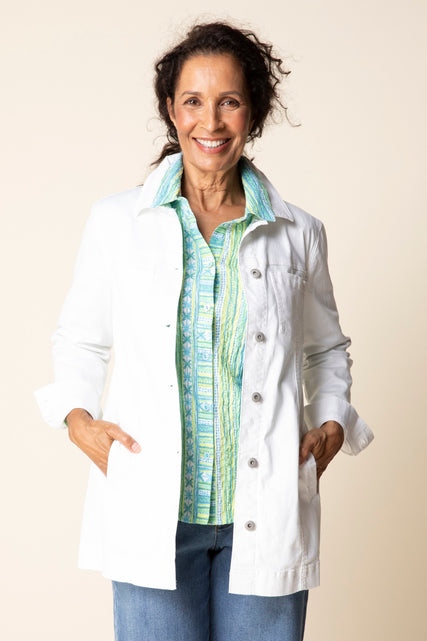 The Longline Stretch Denim Jacket