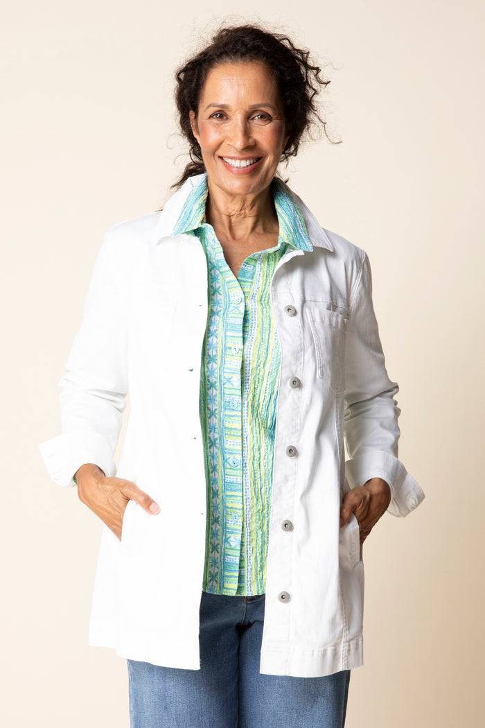 The Longline Stretch Denim Jacket