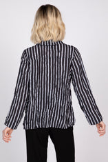 SOL Stripe Crinkle Crepe Liv Top