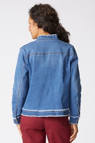 Stretch Canvas Fringe Jacket