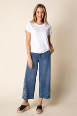 Tossed Floral Jean