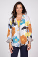 Siesta Floral Crinkle Crepe Mixed Shirt