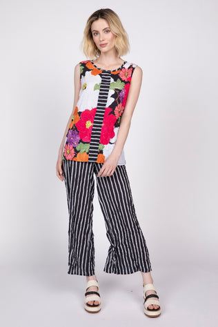 Siesta Floral Crinkle Crepe Swing Top