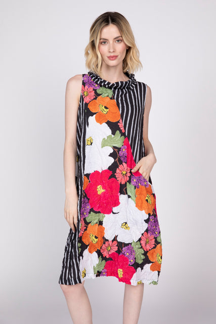 Siesta Floral Crinkle Crepe Every Where Dress