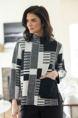 Fair and Square Ruched Collar Top