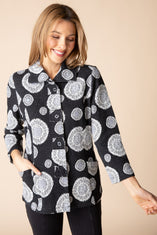 Circle Back Patch Button Jacket
