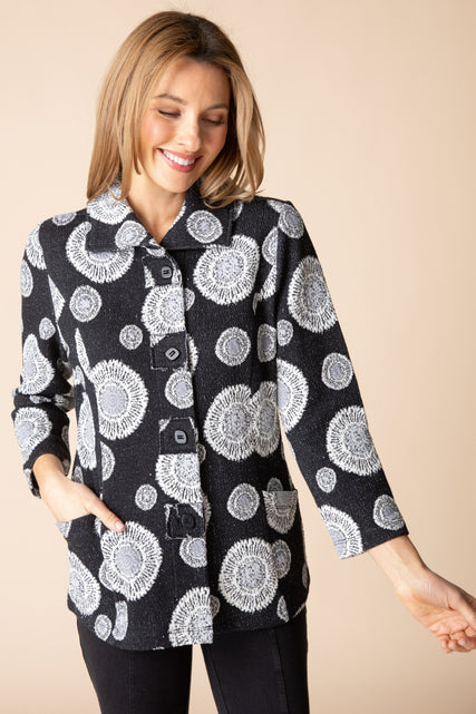 Circle Back Patch Button Jacket