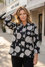Circle Back Patch Button Jacket