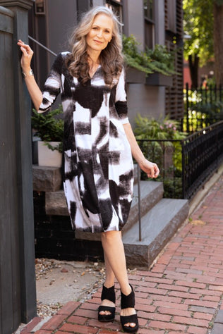 Painted Ikat City Dress