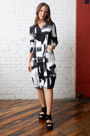 Painted Ikat City Dress