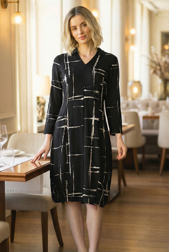 Olivia by Habitat Arthouse Grid Cocoon Dress (147567) L