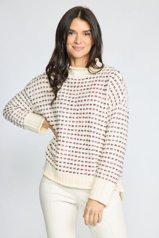Velura Knit Mock-Neck Sweater