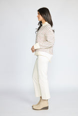 Velura Knit Mock-Neck Sweater