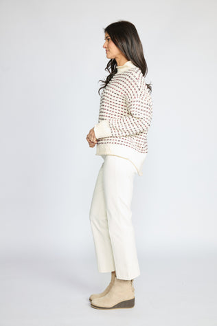 Velura Knit Mock-Neck Sweater