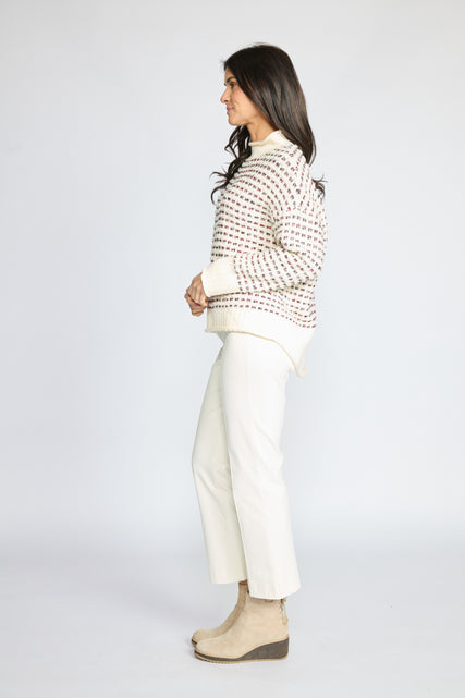Velura Knit Mock-Neck Sweater