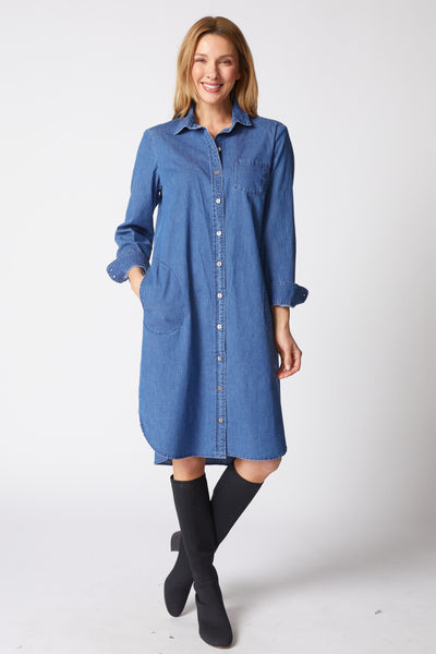 Women's Denim Cafe Dress Medium Denim / XL