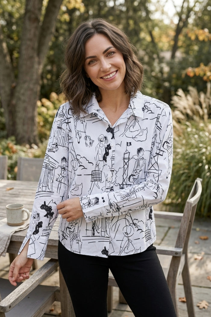 Meet Me In Paris Button Down
