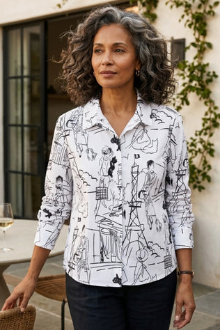 Meet Me In Paris Button Down