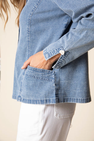 Stretch Denim Cafe Shirt