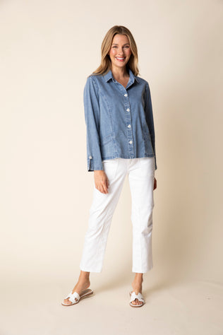 Stretch Denim Cafe Shirt