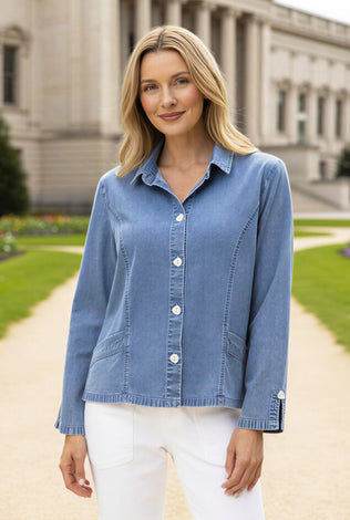 Stretch Denim Cafe Shirt