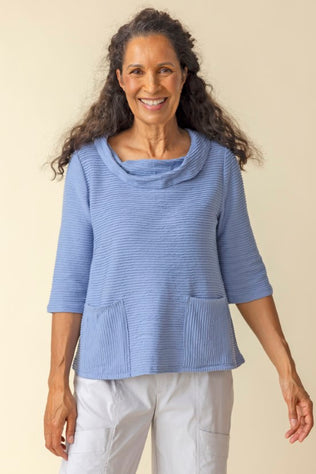 Ripple Effect Drape Neck Top