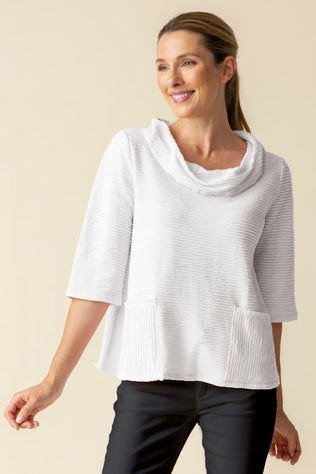 Ripple Effect Drape Neck Top