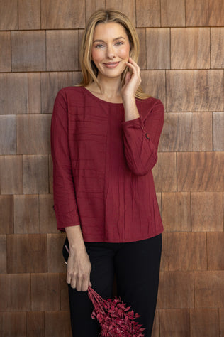 Steady Stream Button Back Pullover