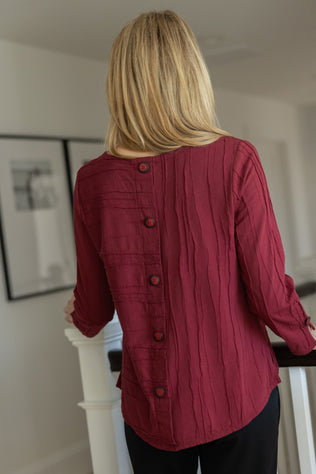 Steady Stream Button Back Pullover