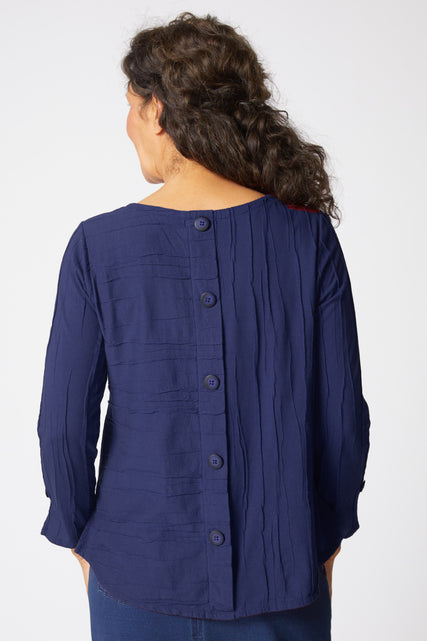 Steady Stream Button Back Pullover