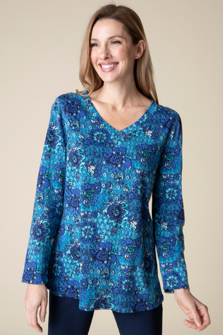 Jacobian Floral Tunic Tee