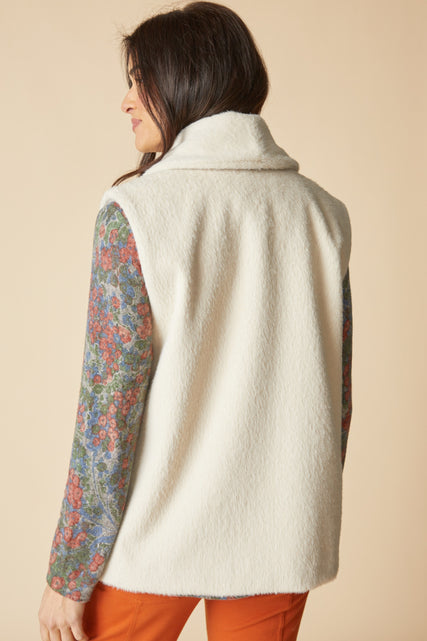 Plush Shawl Collar Vest