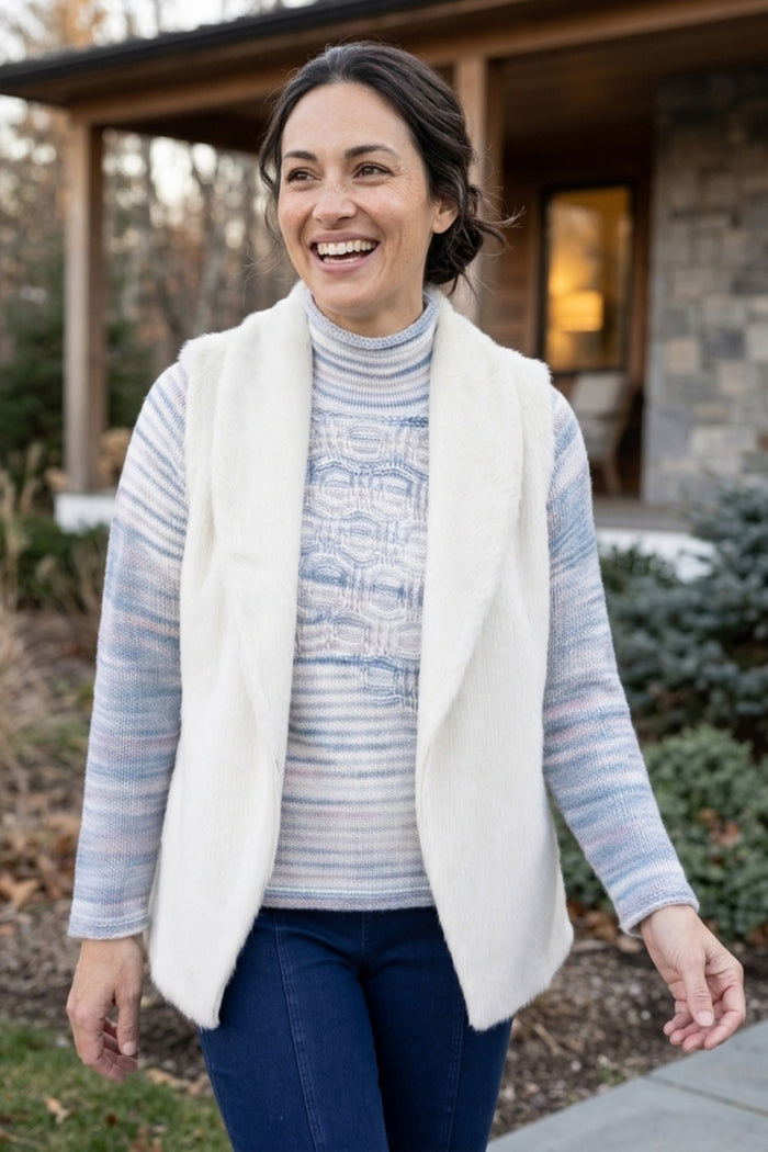 Plush Shawl Collar Vest