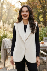 Plush Shawl Collar Vest