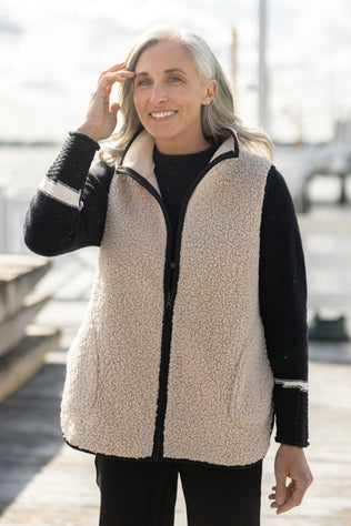 Reversable Sherpa/Faux Suede Vest