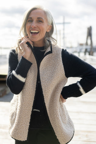 Reversable Sherpa/Faux Suede Vest