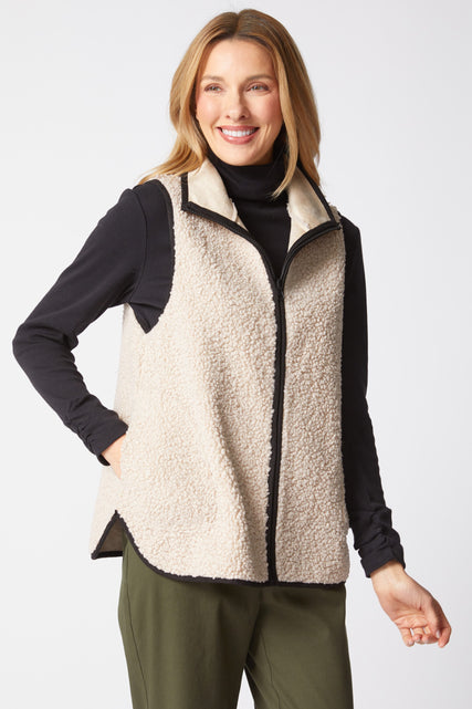 Reversable Sherpa/Faux Suede Vest