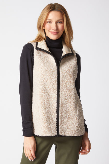 Reversable Sherpa/Faux Suede Vest