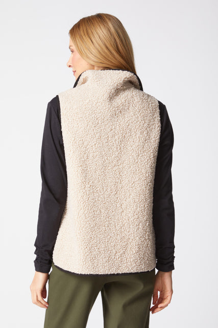 Reversable Sherpa/Faux Suede Vest