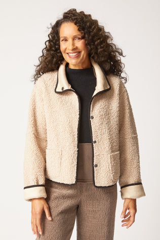 Reversable Sherpa/Faux Suede Jacket