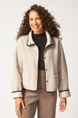 Reversable Sherpa/Faux Suede Jacket