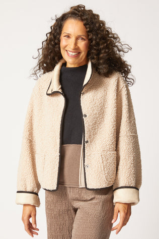 Reversable Sherpa/Faux Suede Jacket