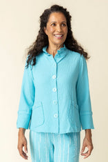 Crinkle Crepe Swing Jacket