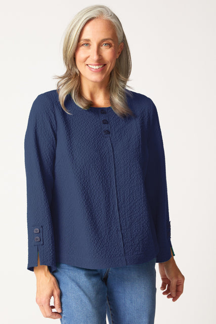 Pucker Weave Cafe Top