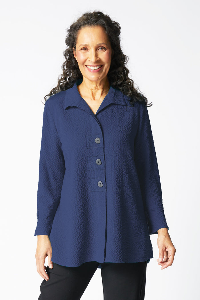 Pucker Weave Tunic Shirt
