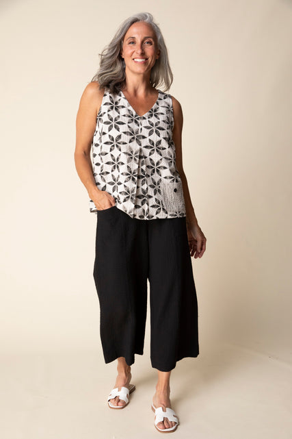 Amalfi Floral Pleat Tank